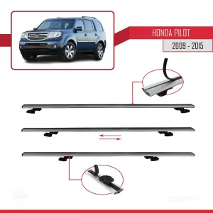Honda Pilot 2009-2015 Arası ile uyumlu Basic Model Ara Atkı Tavan Barı GRİ 3 ADET thumb 5