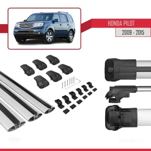 Honda Pilot YF3/YF4 2009-2015 Arası ile uyumlu ACE-1 Ara Atkı Tavan Barı GRİ 3 ADET BAR - Görsel 5