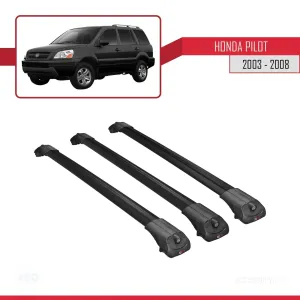 Honda Pilot YF1/YF2 2003-2008 Arası ile uyumlu ACE-1 Ara Atkı Tavan Barı SİYAH 3 ADET BAR - Görsel 3