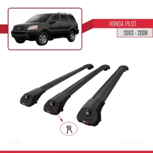 Honda Pilot YF1/YF2 2003-2008 Arası ile uyumlu ACE-1 Ara Atkı Tavan Barı SİYAH 3 ADET BAR - Görsel 4
