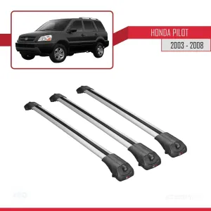 Honda Pilot YF1/YF2 2003-2008 Arası ile uyumlu ACE-1 Ara Atkı Tavan Barı GRİ 3 ADET BAR - Görsel 3