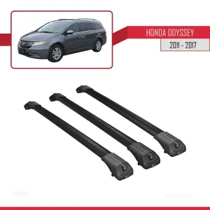 Honda Odyssey RL5 2011-2017 Arası ile uyumlu ACE-1 Ara Atkı Tavan Barı SİYAH 3 ADET BAR - Görsel 3