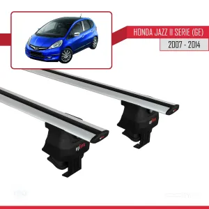 Honda Jazz II serie / Fit (GE) 2007-2014 Arası ile uyumlu ACE-4 Ara Atkı Tavan Barı GRİ thumb 2
