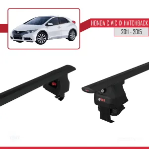 Honda Civic IX Hatchback 2011-2015 Arası ile uyumlu ACE-4 Ara Atkı Tavan Barı SİYAH - Görsel 5