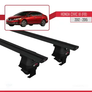 Honda Civic IX (FB) Sedan 2012-2015 Arası ile uyumlu ACE-4 Ara Atkı Tavan Barı SİYAH - Görsel 4
