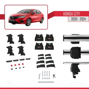 Honda City 2020 ve Sonrası ile uyumlu ACE-4 Ara Atkı Tavan Barı GRİ thumb 4