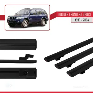 Holden Frontera Sport 1999-2004 Arası ile uyumlu Basic Model Ara Atkı Tavan Barı SİYAH 3 ADET - Görsel 3