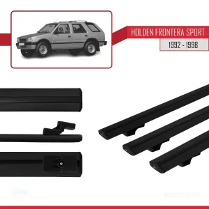 Holden Frontera Sport 1992-1998 Arası ile uyumlu Basic Model Ara Atkı Tavan Barı SİYAH 3 ADET - Görsel 3