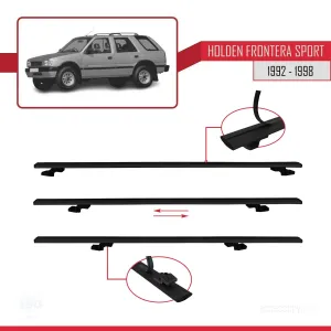 Holden Frontera Sport 1992-1998 Arası ile uyumlu Basic Model Ara Atkı Tavan Barı SİYAH 3 ADET - Görsel 5