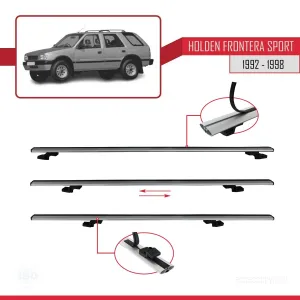 Holden Frontera Sport 1992-1998 Arası ile uyumlu Basic Model Ara Atkı Tavan Barı GRİ 3 ADET - Görsel 5