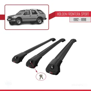 Holden Frontera Sport 1992-1998 Arası ile uyumlu ACE-1 Ara Atkı Tavan Barı SİYAH 3 ADET BAR thumb 4
