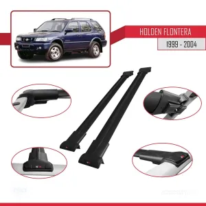 Holden Frontera 1999-2004 Arası ile Uyumlu FLY Model Ara Atkı Tavan Barı SİYAH thumb 5