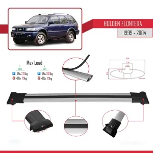 Holden Frontera 1999-2004 Arası ile Uyumlu FLY Model Ara Atkı Tavan Barı GRİ 3 ADET BAR thumb 4