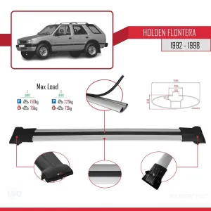 Holden Frontera 1992-1998 Arası ile Uyumlu FLY Model Ara Atkı Tavan Barı GRİ - Görsel 4