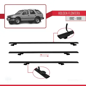 Holden Frontera 1992-1998 Arası ile uyumlu Basic Model Ara Atkı Tavan Barı SİYAH 3 ADET thumb 5