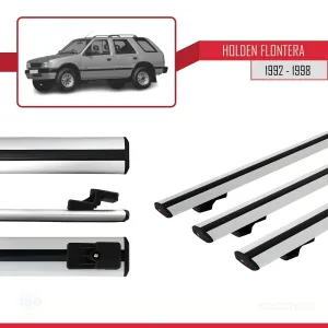 Holden Frontera 1992-1998 Arası ile uyumlu Basic Model Ara Atkı Tavan Barı GRİ 3 ADET - Görsel 3