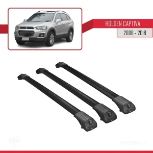Holden Captiva 2006-2018 Arası ile uyumlu ACE-1 Ara Atkı Tavan Barı SİYAH 3 ADET BAR thumb 3