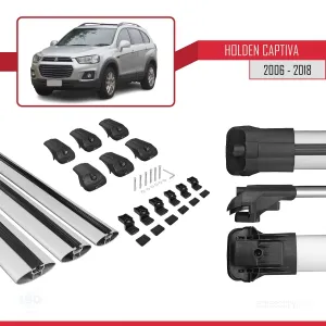 Holden Captiva 2006-2018 Arası ile uyumlu ACE-1 Ara Atkı Tavan Barı GRİ 3 ADET BAR thumb 5