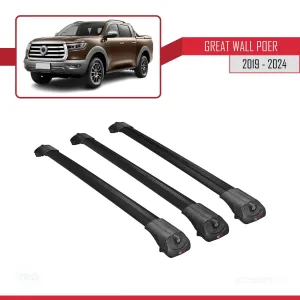 Great Wall Poer 2019 ve Sonrası ile uyumlu ACE-1 Ara Atkı Tavan Barı SİYAH 3 ADET BAR thumb 3