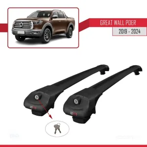 Great Wall Poer P71 2019 ve Sonrası ile uyumlu ACE-1 Ara Atkı Tavan Barı SİYAH - Görsel 4