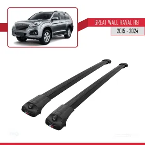 Great Wall Haval H9 2015 ve Sonrası ile uyumlu ACE-1 Ara Atkı Tavan Barı SİYAH thumb 3