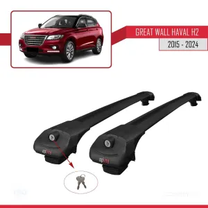 Great Wall Haval H2 CC7150FM 2015-2021 ile uyumlu ACE-1 Ara Atkı Tavan Barı SİYAH - Görsel 4