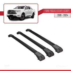 Great Wall Cannon P71 2019 ve Sonrası ile uyumlu ACE-1 Ara Atkı Tavan Barı SİYAH 3 ADET BAR - Görsel 3