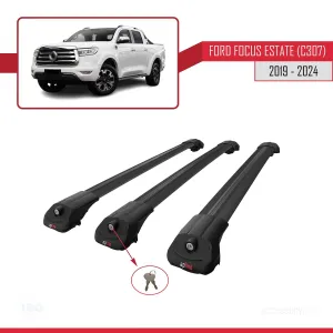 Great Wall Cannon P71 2019 ve Sonrası ile uyumlu ACE-1 Ara Atkı Tavan Barı SİYAH 3 ADET BAR - Görsel 4