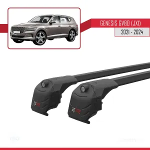 Genesis GV80 JX1 2021 ve Sonrası ile uyumlu ACE-2 Ara Atkı Tavan Barı SİYAH - Görsel 4