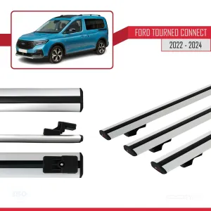 Ford Tourneo Connect V761 2022 Sonrası Basic Model Ara Atkı Tavan Barı Gri 3 Adet - Görsel 5