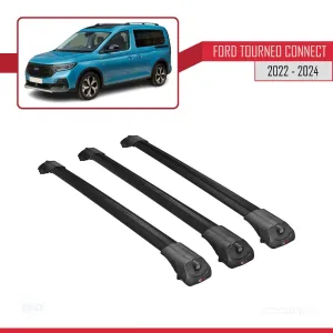 Ford Turneo Connect 2022 ve Sonrası ile uyumlu ACE-1 Ara Atkı Tavan Barı SİYAH 3 ADET BAR thumb 3