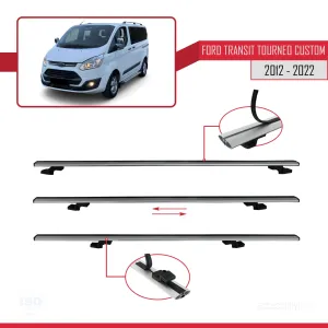 Ford Transit Tourneo - Custom V362/V362 FL 2012-2023 Arası ile uyumlu Basic Model Ara Atkı Tavan Barı GRİ 3 ADET - Görsel 5