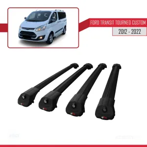 Ford Transit Tourneo - Custom 2012-2023 Arası ile uyumlu ACE-1 Ara Atkı Tavan Barı SİYAH 4 ADET BAR thumb 4