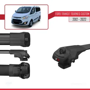 Ford Transit Tourneo - Custom 2012-2023 Arası ile uyumlu ACE-1 Ara Atkı Tavan Barı SİYAH 4 ADET BAR thumb 5