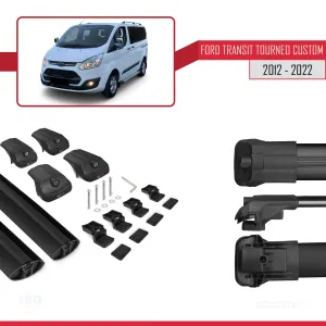 Ford Transit Tourneo - Custom V362/V362 FL 2012-2023 Arası ile uyumlu ACE-1 Ara Atkı Tavan Barı SİYAH - Görsel 5