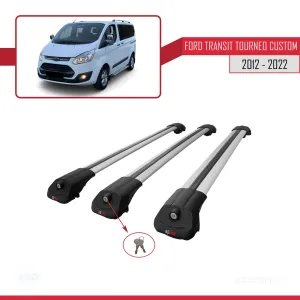 Ford Transit Tourneo - Custom 2012-2023 Arası ile uyumlu ACE-1 Ara Atkı Tavan Barı GRİ 3 ADET BAR thumb 4