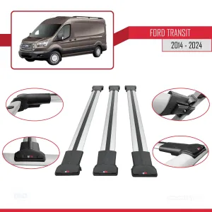 Ford Transit V347/V348/V363 2014 ve Sonrası ile uyumlu FLY Model Ara Atkı Tavan Barı GRİ 3 ADET BAR - Görsel 5