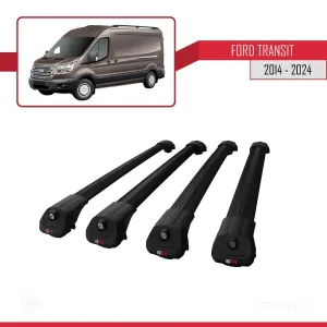 Ford Transit V347/V348/V363 2014 ve Sonrası ile uyumlu ACE-1 Ara Atkı Tavan Barı SİYAH 4 ADET BAR - Görsel 4