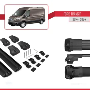 Ford Transit 2014 ve Sonrası ile uyumlu ACE-1 Ara Atkı Tavan Barı SİYAH thumb 5