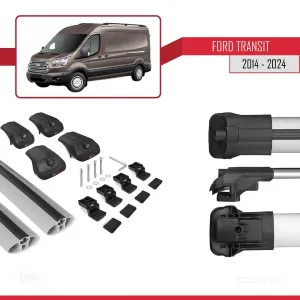 Ford Transit V347/V348/V363 2014 ve Sonrası ile uyumlu ACE-1 Ara Atkı Tavan Barı GRİ - Görsel 5