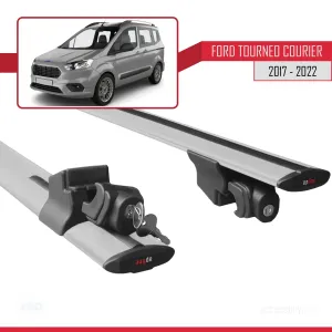 Ford Tourneo Courier 2017-2022 Arası ile uyumlu HOOK Model Anahtar Kilitli Ara Atkı Tavan Barı GRİ thumb 5