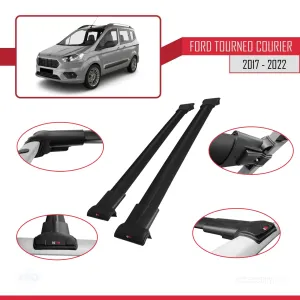 Tourneo Courier 2017-2022 Arası ile Uyumlu FLY Model Ara Atkı Tavan Barı SİYAH - Görsel 5