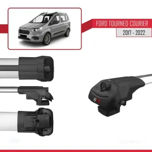 Ford Tourneo Courier 2017-2022 Arası ile uyumlu ACE-1 Ara Atkı Tavan Barı GRİ 4 ADET BAR thumb 5