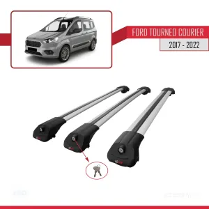 Ford Tourneo Courier 2017-2022 Arası ile uyumlu ACE-1 Ara Atkı Tavan Barı GRİ 3 ADET BAR thumb 4
