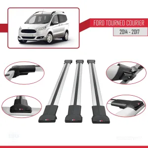 Ford Tourneo Courier B460 2014-2017 Arası ile uyumlu FLY Model Ara Atkı Tavan Barı GRİ 3 ADET BAR - Görsel 5