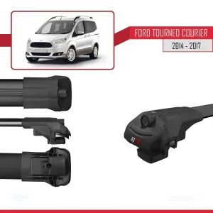Ford Tourneo Courier 2014-2017 Arası ile uyumlu ACE-1 Ara Atkı Tavan Barı SİYAH 4 ADET BAR thumb 5