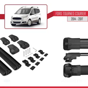 Ford Tourneo Courier B460 2014-2017 Arası ile uyumlu ACE-1 Ara Atkı Tavan Barı SİYAH - Görsel 5