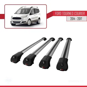 Ford Tourneo Courier 2014-2017 Arası ile uyumlu ACE-1 Ara Atkı Tavan Barı GRİ 4 ADET BAR thumb 4