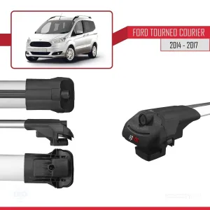 Ford Tourneo Courier 2014-2017 Arası ile uyumlu ACE-1 Ara Atkı Tavan Barı GRİ 4 ADET BAR thumb 5