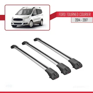 Ford Tourneo Courier 2014-2017 Arası ile uyumlu ACE-1 Ara Atkı Tavan Barı GRİ 3 ADET BAR thumb 3
